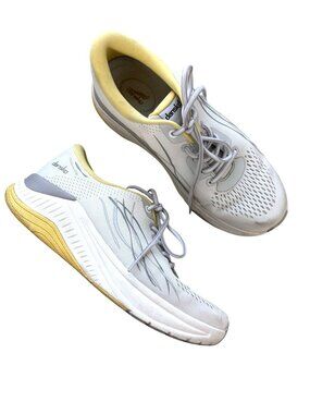 Dansko Women's Sz 39 Athletic Shoes White & Yellow Mesh Comfort Sneakers